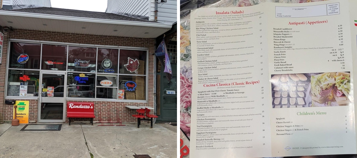 Randazzo Pizza & Restaurant Menu