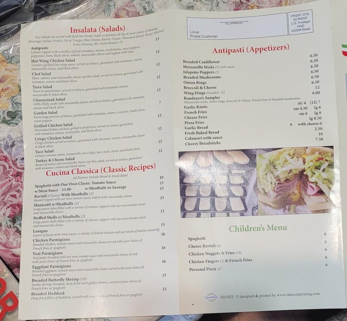 Randazzo Pizza & Restaurant Menu image 3